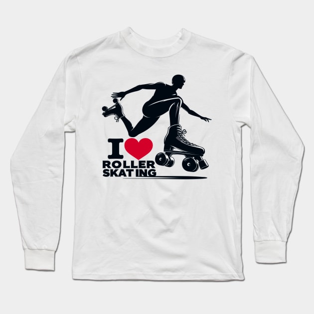 Skating Long Sleeve T-Shirt by Vehicles-Art